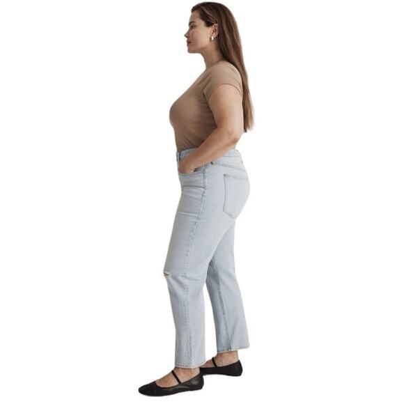 Madewell Plus Perfect Vintage Straight Jeans Womens 24W Distressed NWT $138 - Picture 3 of 16